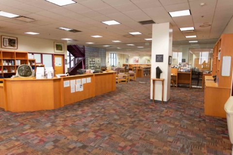 Schoenbaum Library entrance