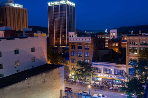 Downtown at night