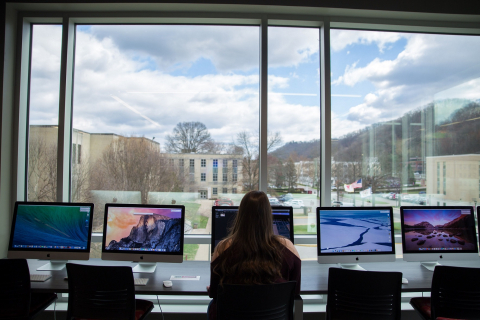 Student at Computer