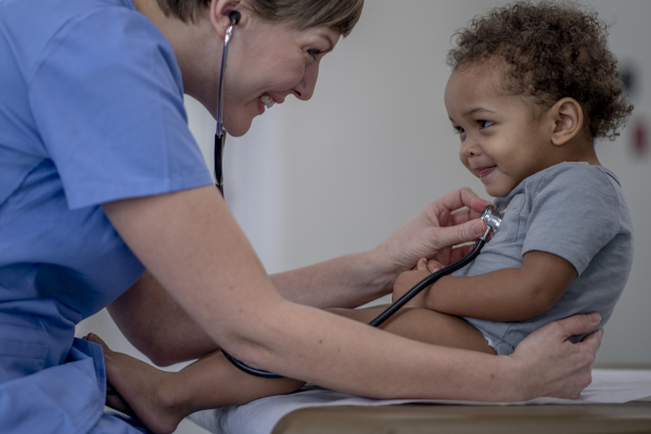 Nurse with baby