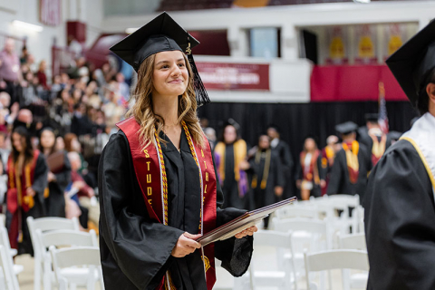 Winter Graduation Student Walking